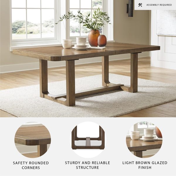Farmhouse Dining Extension Table with Removable Center Leaf