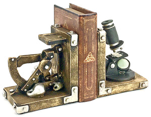 Golden Scientist Decorative Bookends