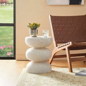 MGO Faux Terrazzo Garden Stool & Outdoor Side Table