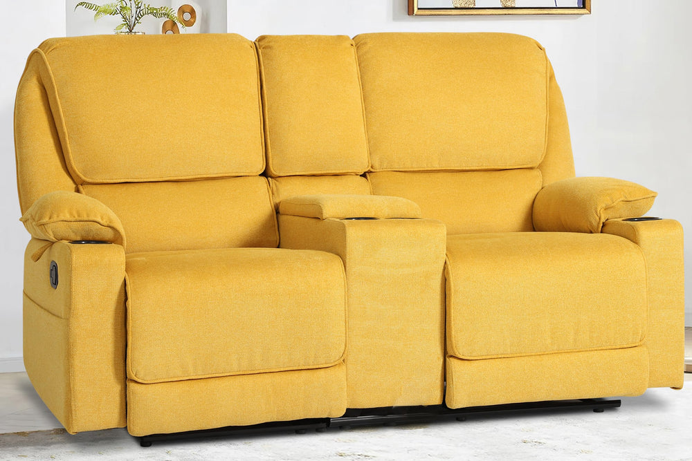 2-Seat Reclining Loveseat with Console & Cup Holders