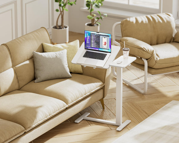 Adjustable Overbed Table with Wheels