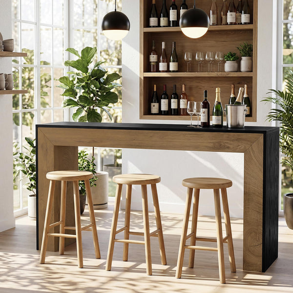 Industrial Counter Height Bar Table with MDF Top