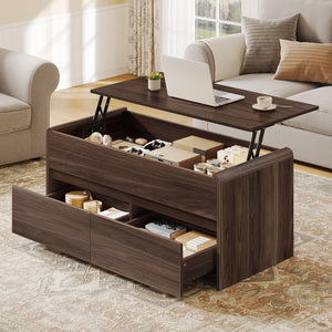 Lift Top Coffee Table with Drawers