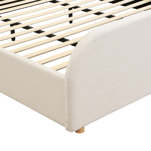Upholstered Platform Bed Frame with Headboard