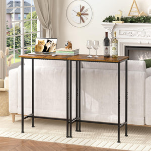 Compact Industrial Bar Height Table for Narrow Spaces
