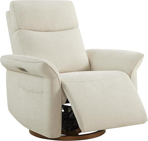 Power Recliner Swivel Glider Nursery Chair with Adjustable Headrest & Lumbar Support