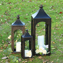 Metal Lanterns Set of 3 with LED Candles – Indoor & Outdoor Candle Holders
