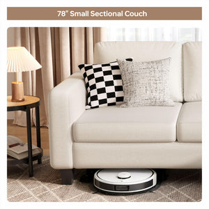 L-Shaped Sectional Sofa with Storage Ottoman