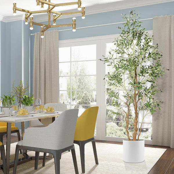 Artificial Olive Tree Indoor Outdoor - Faux Olive Plant with Realistic Leaves, Fruits & Moss Pot