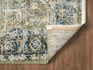 Blue & Green Vintage Abstract Area Rug