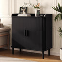 Mid-Century Modern Bar Cabinet with Charging Station