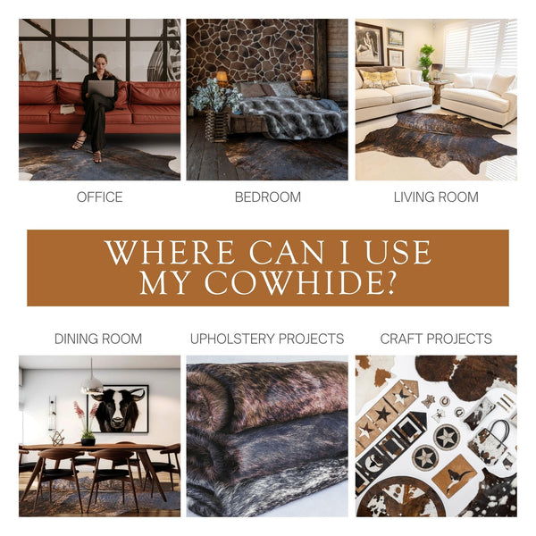 Dark Brindle Cowhide Area Rug