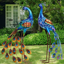 Metal Peacock Garden Statues – Set of 2