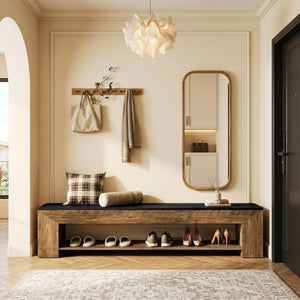 71-Inch Extra Long Entryway Bench with Shoe Storage