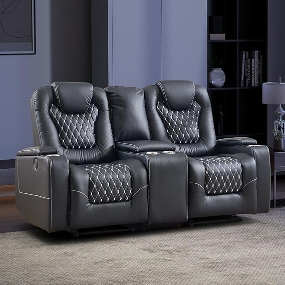 Power Reclining Sofa Set with Cup Holders & USB Ports