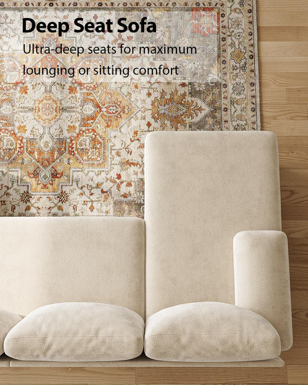 112-Inch U-Shaped Sectional Sofa with Double Chaise