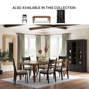 Traditional Dining Table with Turned Legs – Seats 8, Light Brown