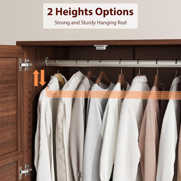 Armoire Wardrobe Cabinet with 2 Doors & 2 Drawers