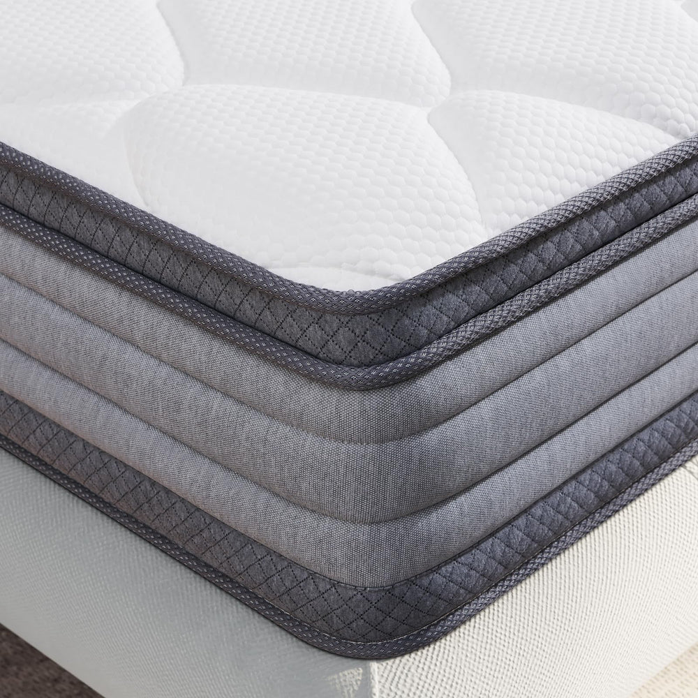 12-Inch Hybrid Mattress | Gel Memory Foam & Pocket Springs | Medium Firm