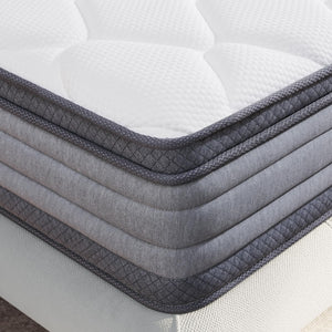 12-Inch Hybrid Mattress | Gel Memory Foam & Pocket Springs | Medium Firm