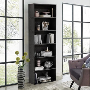 6-Tier Tall Bookshelf – Floor Standing Open Bookcase