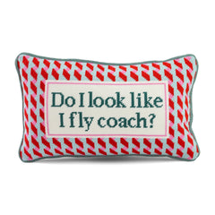 Needlepoint Decorative Throw Pillow – Fly Coach 9x15