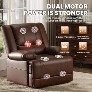 Power Lift Recliner Chair with Dual Motor, Massage & Heat