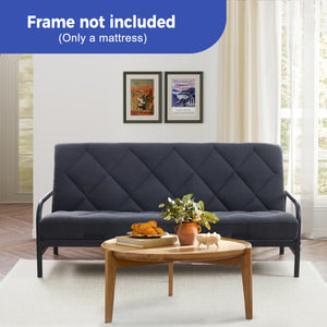 Full Size Pillow Top Futon Mattress Replacement – Gel Memory Foam, Removable Cover