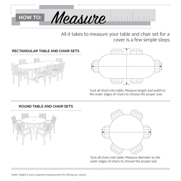 Rectangular/Oval Patio Table & Chair Set Cover — Water-Resistant Outdoor Furniture Cover