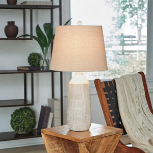 Ceramic Table Lamp Set of 2 – Beige