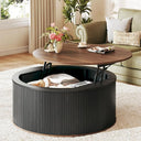 Round Lift-Top Coffee Table with Hidden Storage