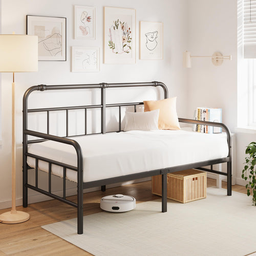 Metal Twin Daybed Frame with Headboard