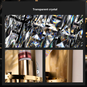 Crystal Wall Sconce Light Fixture – 3-Tier E12 Dimmable Indoor Wall Lamp