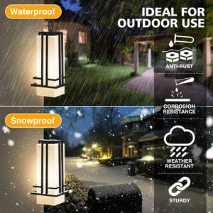 Modern Outdoor Pendant Light – Aluminum Hanging Lantern with Adjustable Chain