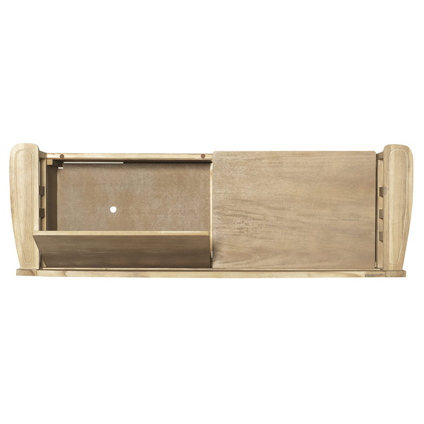 Acacia Wood Storage Bench with Split Seat