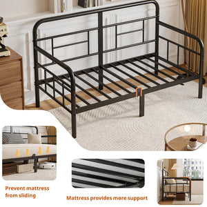 Twin Metal Daybed Frame with Headboard