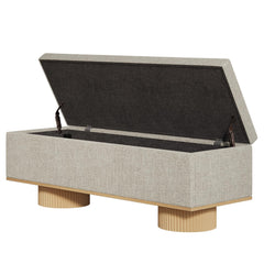 Storage Bench with Padded Seat & Flip-Up Storage