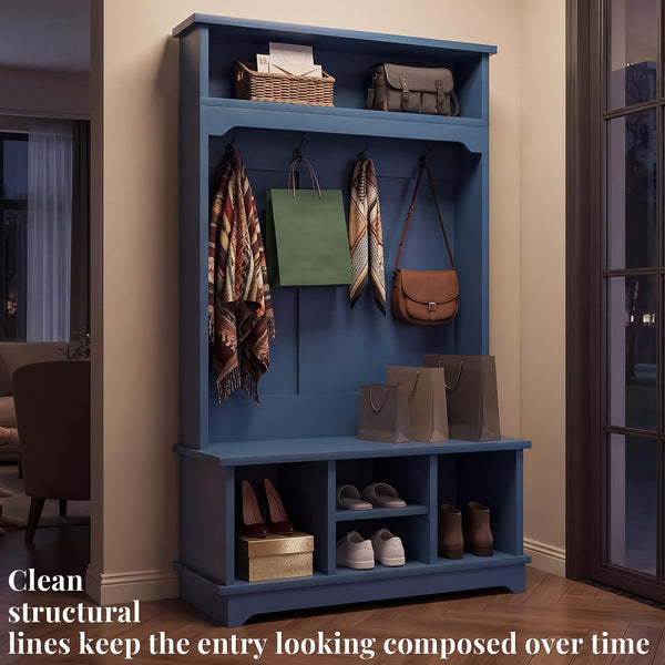 Hall Tree with Bench and Shoe Storage