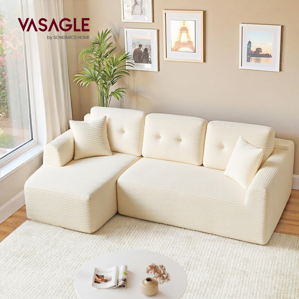 Modular Sectional Sofa with Left-Facing Chaise & Deep Seat