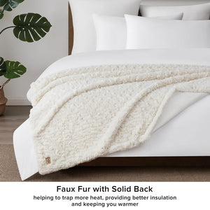 Faux Fur Throw Blanket – Plush Oversized 50x70 Inch