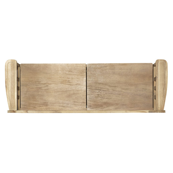 Acacia Wood Storage Bench with Split Seat