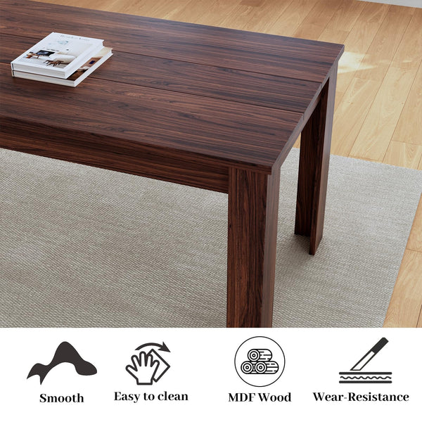 62.9" Dining Table Set with Bench & 2 Stools