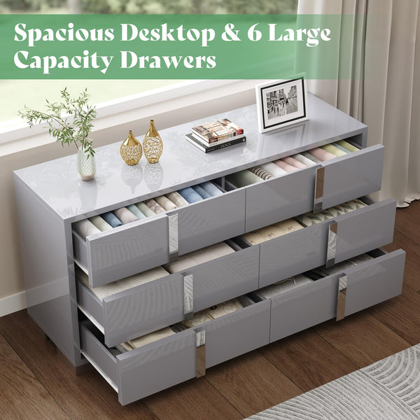 4-Piece Bedroom Dresser Set with High Gloss UV Finish