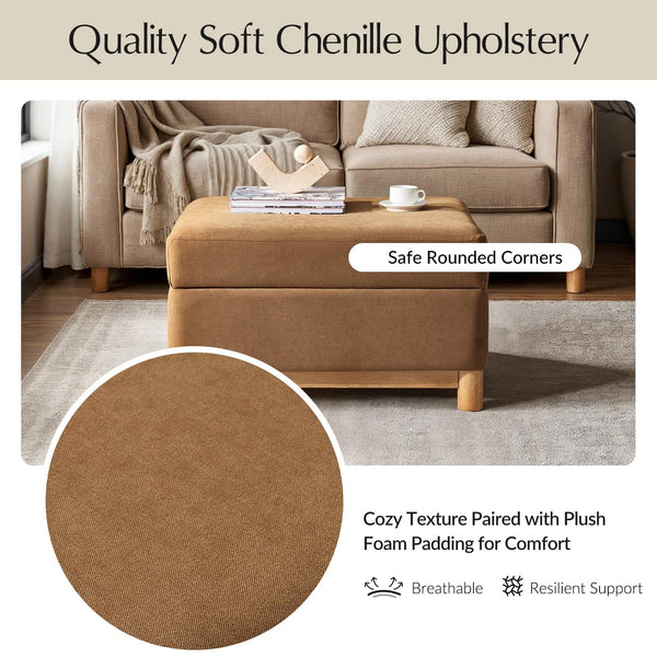 Reversible Lid Storage Ottoman Coffee Table