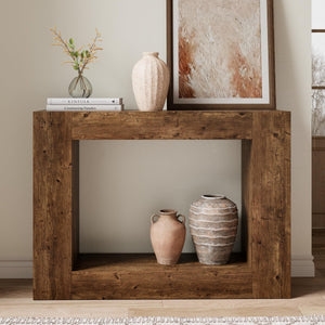 Rustic Brown Solid Wood Console Table