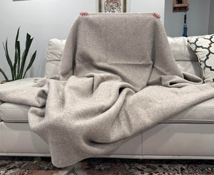 100% Pure Yak Down Throw Blanket – Natural Dark Brown