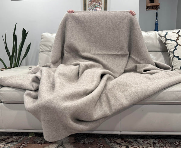 100% Pure Yak Down Throw Blanket – Natural Dark Brown