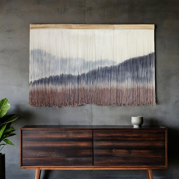 Extra Large Mountain Dip-Dye Macrame Wall Hanging