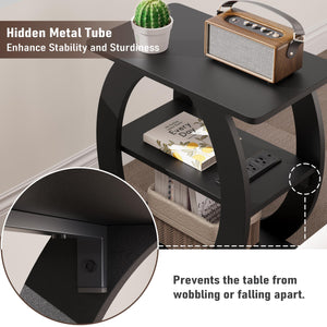 End Table Set of 2 with Charging Station