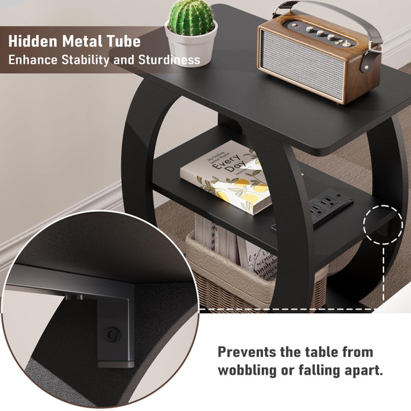 End Table Set of 2 with Charging Station